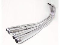 Image of Exhaust silencer and down pipe set of 4